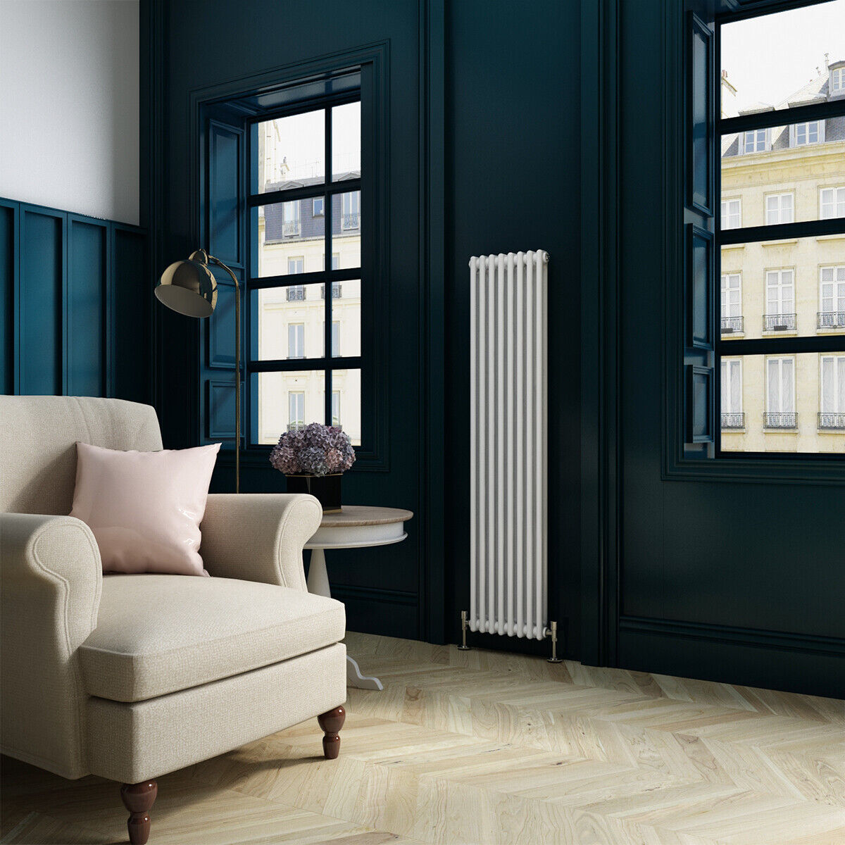 He Radiator Traditional Radiator Cast Iron 2 3 Column White Horizontal Vertical He ...