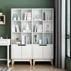 Bookcase White Bookshelf 6 Cubes Displaying Cabinet 2 Doors Kitchen Cupboard