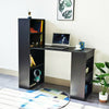 Black Computer Desk With Shelves Laptop Study Pc Table Home Office Corner Desk