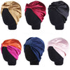 Women Silk Night Sleeping Cap Hair Bonnet Hat Head Cover Satin Turban Wrap Hats