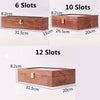 12 Slot Wooden Watch Box Display Organizer Storage Collector Case Holder New