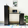 Black Computer Desk With Shelves Laptop Study Pc Table Home Office Corner Desk
