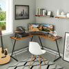 L-shaped Computer Desk Corner Table Workstation Home Office Study Furniture