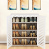 4 Tier Large Wooden Shoe Cabinet Storage Cupboard Footwear Stand Rack Hallway