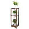 Chinese Style Side Table Vintage Bedside Cabinet Rustic Phone Plant Stand Shelf