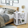 Bedside Table Small Side End Table Nightstand Storage Organizer Cabinet W/Wheels