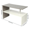 2 Tier Wooden Coffee Table with Storage Shelf Sofa Side End Desk Living Room