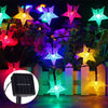 Solar Powered Fairy String LED Lights Waterproof Star Decor Party Garden Outdoor