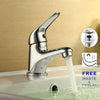 Neshome Cloakroom Modern Bathroom Basin Sink Mono Chrome Mixer Tap & Waste