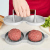 Hamburger Maker Double Burger Press Aluminium Non Stick Beef Patty Meat BBQ