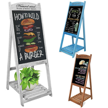 Wooden A Board Chalkboard Sandwich Pavement Menu Board Cafe Wedding Xmas 110cm