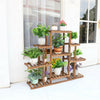 Wooden Plant Stand 6 Tiers Updated Solid Pot Shelf Flower Bonsai Rack Display UK