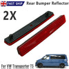 2x Rear Bumper Reflector Lens Assembly L+R Light For VW Transporter T5