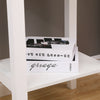 White Bedside Table Cabinet Nightstand Side End w/Drawer&Shelf Storage Bedroom