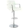 Miami Bar Stools Faux Leather Gas Lift Modern Breakfast Kitchen Barstool Swivel
