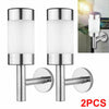 Stainless Steel Solar LED Wall Lights Fence Door Security Lamp Outdoor Garden