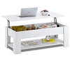 Adjustable Wooden Coffee Table With Storage Lift Top Up Drawer Shelf Living Room