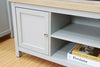 Grey Oak TV Stand Two Tone 1 Door Cabinet Television Unit Open Shelf Cable Tidy