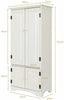 Vintage Kitchen Pantry Larder White Cabinet Cupboard Storage Unit Shelves Wooden