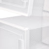 12x Clear Strong Plastic Shoe Storage Boxes Drawer Stackable Foldable Organizer