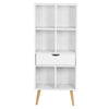 Bookcase Display Storage Drawers Cupboard Cabinet Storage Shelving 50x29.5x120cm