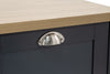 Blue Oak Top Shoe Storage Cabinet 2 Door Cupboard Two Tone Hallway Unit