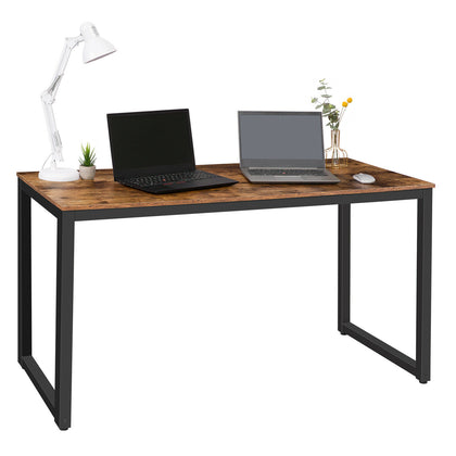 HOOBRO Computer Desk Large Office Desk 140 x 60 x 76 cm Writing Desk Workstation