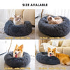 Large Dog Bed Pet Cat Calming Comfy Shag Fluffy Warm Bed Nest Mattress Donut Pad