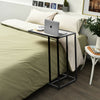 Sofa Side Table C-Shaped Industrial Coffee Snack Table Laptop Stand Over Bed End