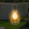 Solar Powered Hanging Copper Lantern Retro Outdoor Decor Light Table Lamp UK