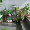 6/7/11 Flower Plant Pot Wooden Shelf Stand Display Garden Step Style Ladder Rack