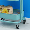3 Tier Slim Kitchen Storage Trolley Cart Rack Tray Shelf Rolling Wheel W/ Handle