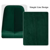 Set of 2 Dining Chair Living Room Velvet Chair with Metal Leg＆Soft Cushion Green