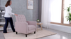KENTON LINEN FABRIC PUSHBACK RECLINER ARMCHAIR SOFA OCCASIONAL CHAIR