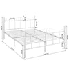 4ft6 Double Bed Frame Metal Bed Solid Bedstead Base with Large Storage Space New