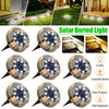 8PCS Solar Garden Ground Lights Floor Decking Patio Outdoor Lawn Lamp Waterproof