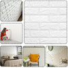 10 Self Adhesive Stick ON Wall Paper 3D Foam Brick Wall Tile Stickers Waterproof