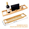 Bamboo Wood Bath Tub Rack Bathroom Shelf Tidy Tray Storage Caddy Organiser Wood