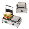 Grooved Panini Press Ribbed Toaster Sandwich Contact Grill Catering Machine UK
