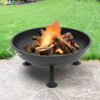Round Fire Pit 3 Legs Patio Garden Bowl Outdoor Camping Patio Heater Log Burner