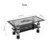 Glass Coffee Tables with Shelf Rectangle Modern Contemporary For Living Room