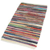 100% Recycled Cotton Handmade Multi Coloured Chindi Floor Rug