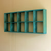 68cm Blue Wood Wall Shelves Storage Compartment Shelving Vintage Cube Décor Unit