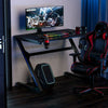 Ergonomic Gaming Desk PC Computer Table w/ Cup Holder Headphone Hook Home Office