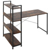 Industrial Computer Desk with Storage Shelf Metal Frame for Home Office
