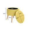 Linen/Velvet Dressing Table Stool Storage Footstool Ottoman Footrest Makeup
