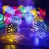 50 LED Moroccan Solar Garden String Lights Hanging Lantern Fairy Light Outdoor