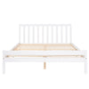 White Solid Wooden Bed Frame 4ft6 Double Size Bed Pine For Adults Kids Teenagers