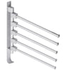 5 Arm Stainless Steel Towel Rack Holder Bathroom Wall Mounted Hanger Swivel Rail