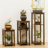 Bamboo Plant Flower Stand Sofa Side End Table Living Room Bonsais Display Decor